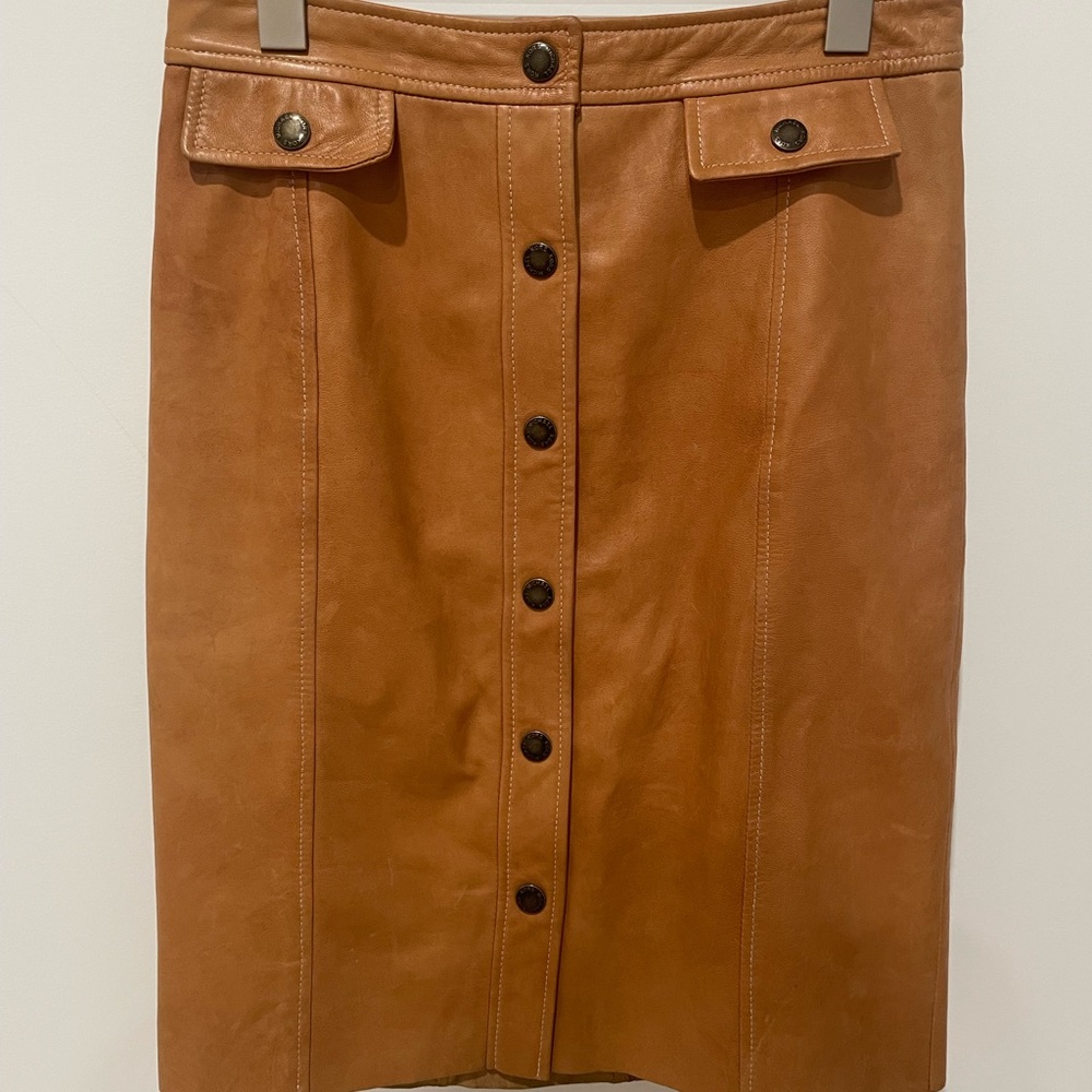Vintage Michael Kors genuine leather skirt
